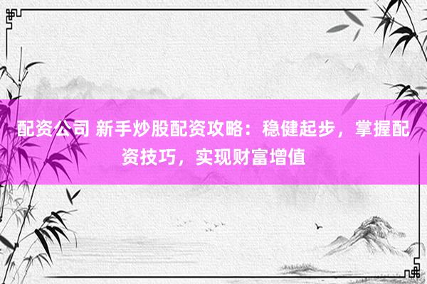 配资公司 新手炒股配资攻略：稳健起步，掌握配资技巧，实现财富增值