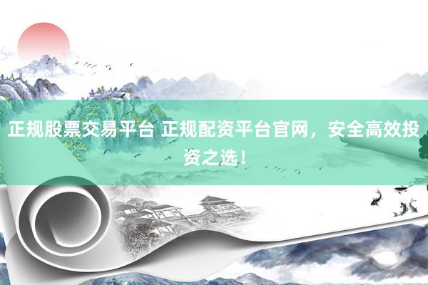 正规股票交易平台 正规配资平台官网，安全高效投资之选！