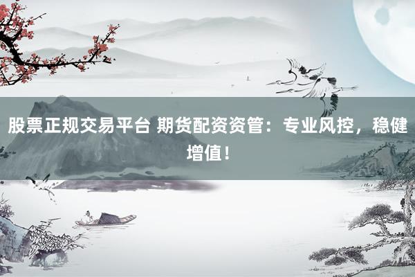股票正规交易平台 期货配资资管：专业风控，稳健增值！