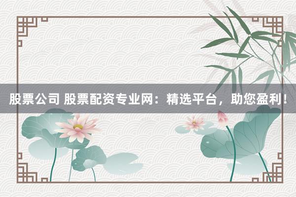 股票公司 股票配资专业网：精选平台，助您盈利！