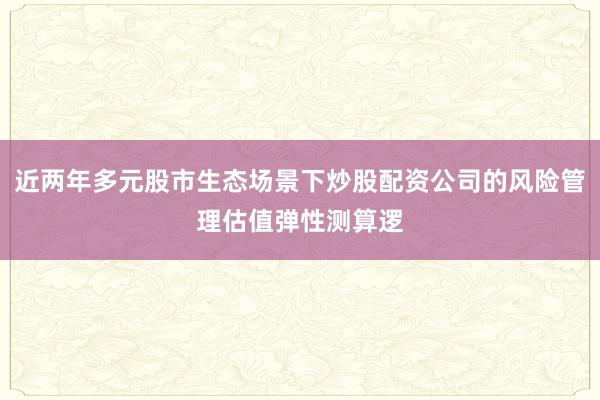 近两年多元股市生态场景下炒股配资公司的风险管理估值弹性测算逻