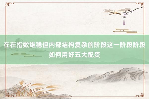 在在指数维稳但内部结构复杂的阶段这一阶段阶段如何用好五大配资