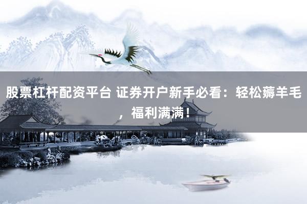 股票杠杆配资平台 证券开户新手必看：轻松薅羊毛，福利满满！