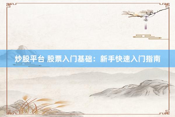 炒股平台 股票入门基础：新手快速入门指南