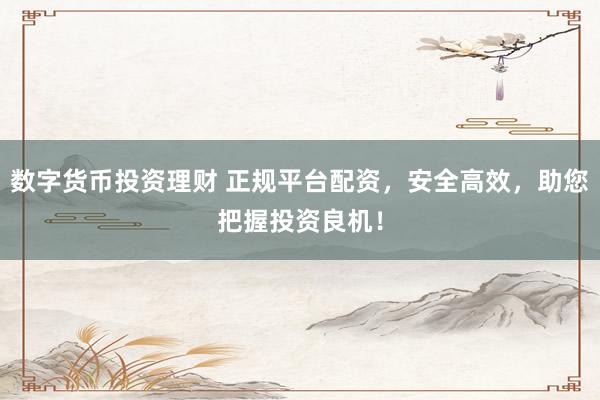 数字货币投资理财 正规平台配资，安全高效，助您把握投资良机！